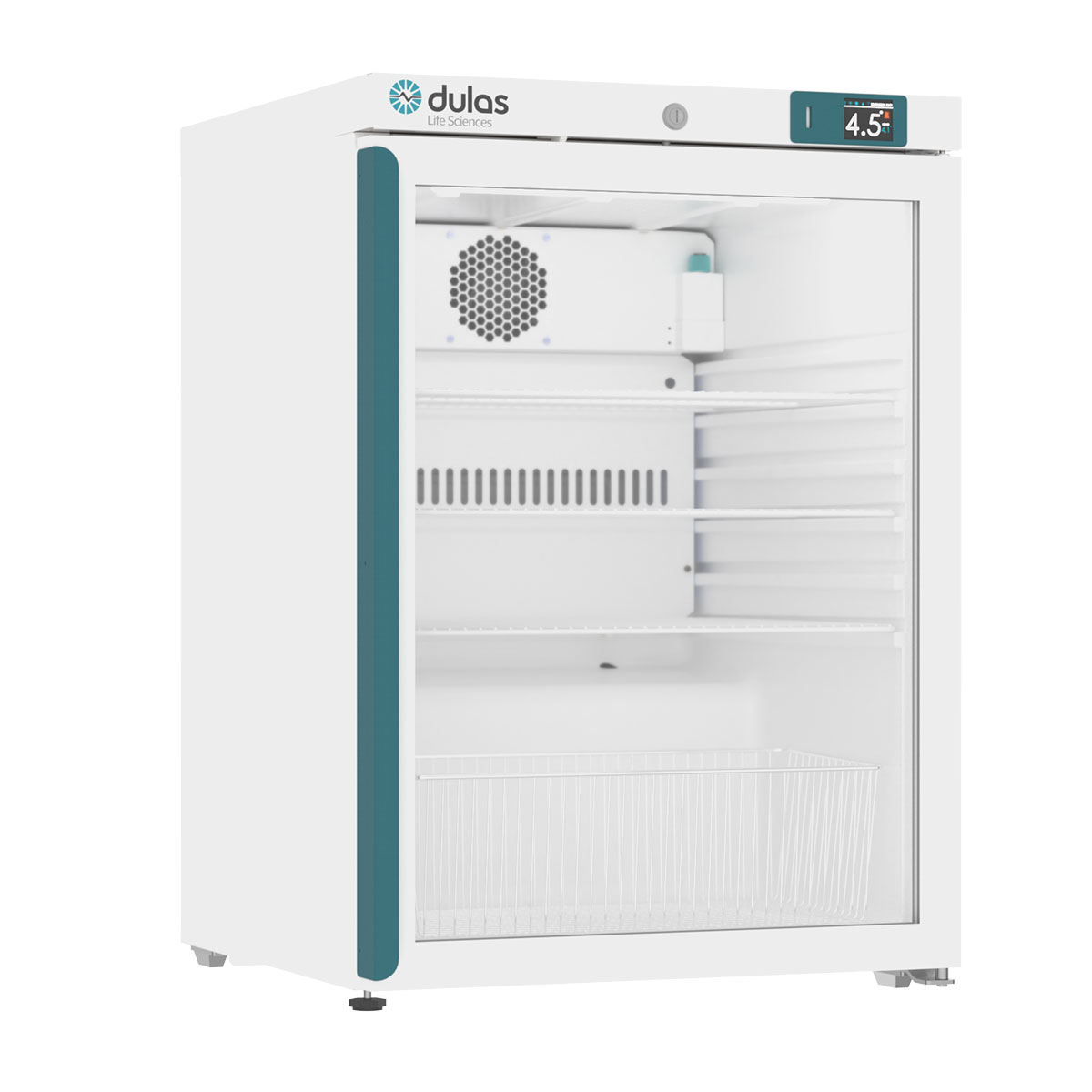 DLS145PG Glass door pharmacy fridge by Dulas Life Sciences