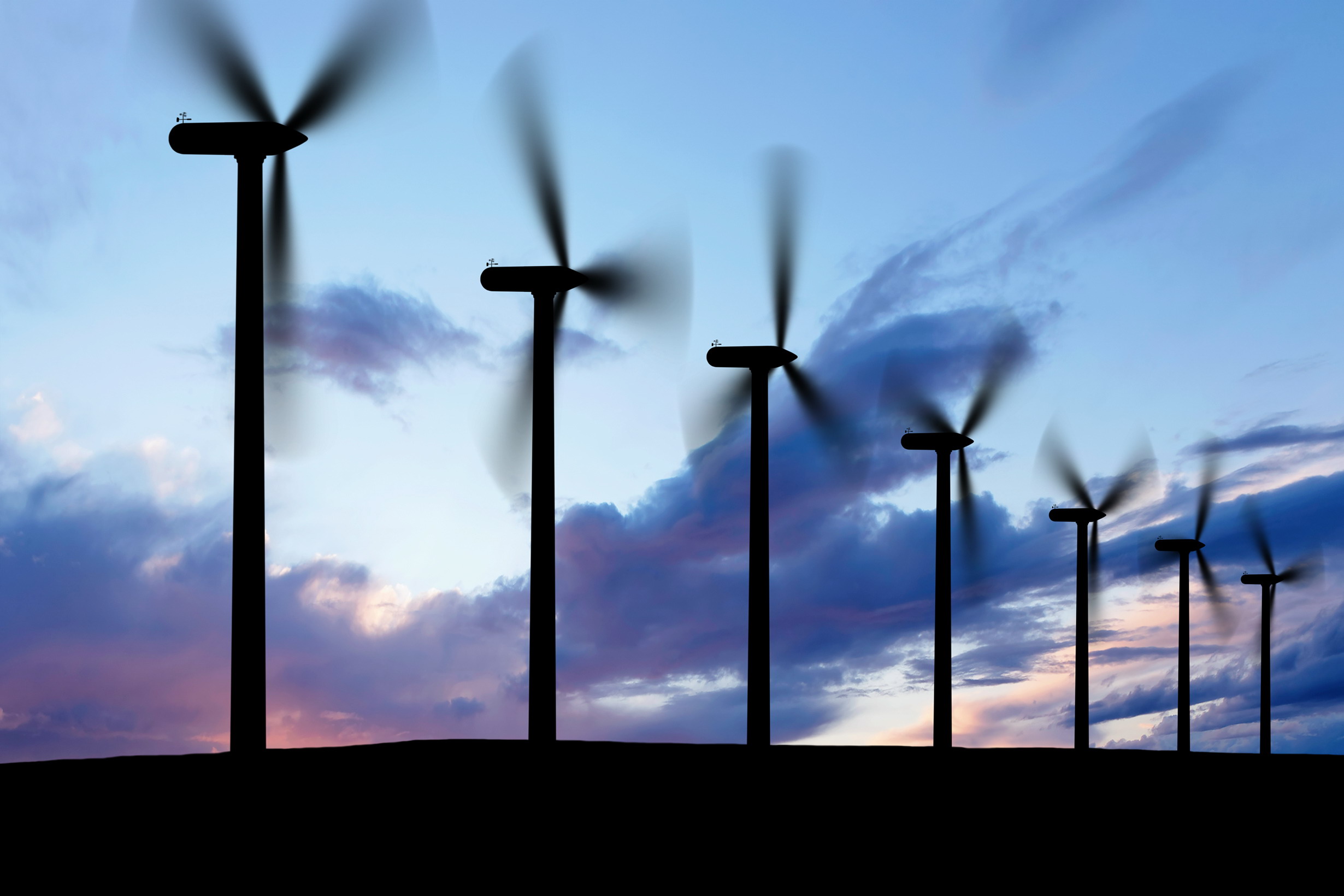 Silhouette windfarm