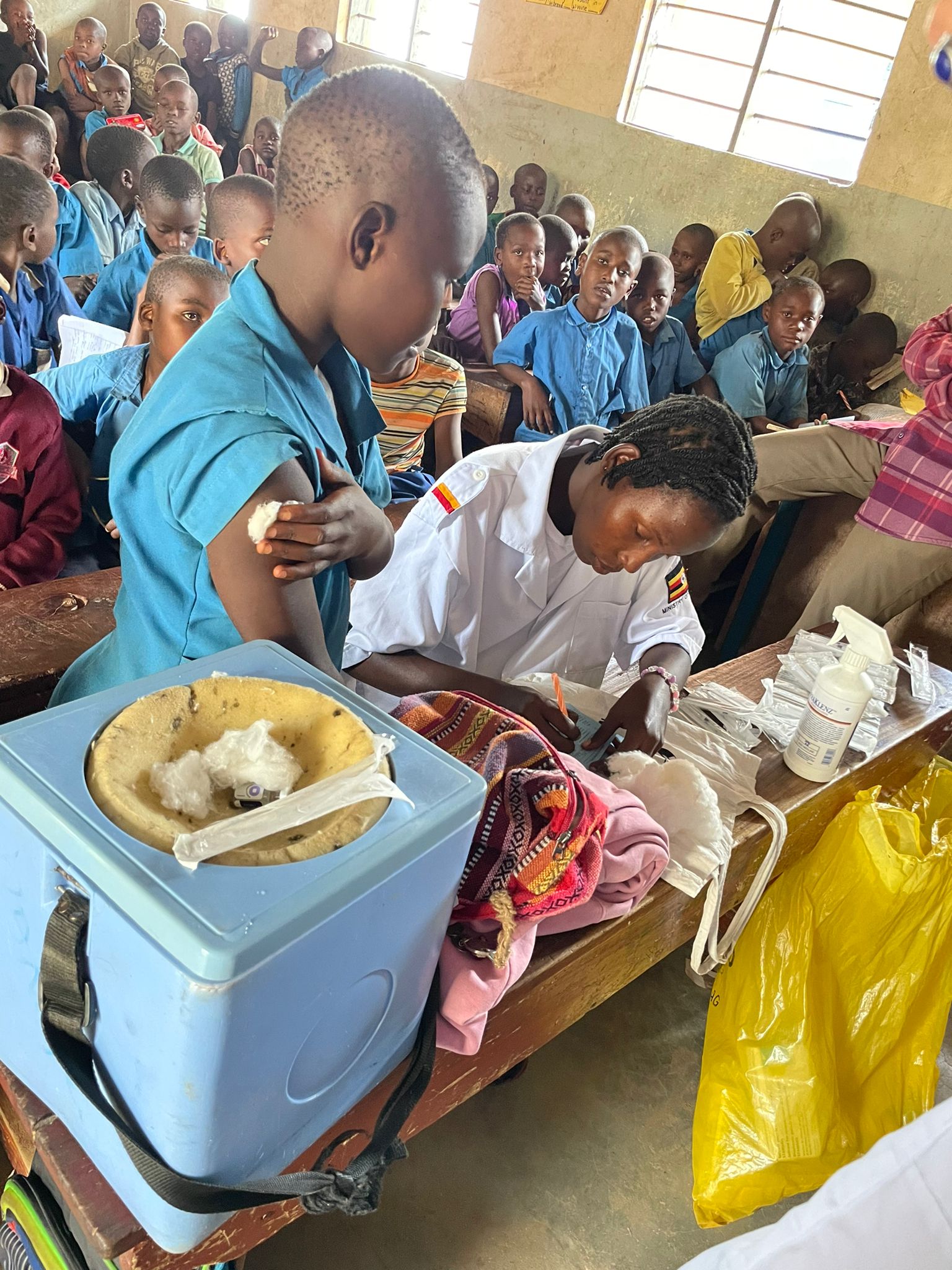 vaccines at Zion Clinic, Uganda
